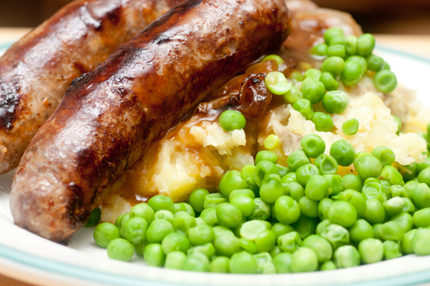 Tasty and quick bangers and mash recipe for the busy people of this world.