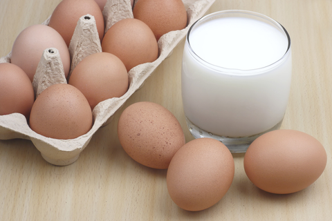 eggs milk