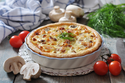 Ham and Mushroom Quiche