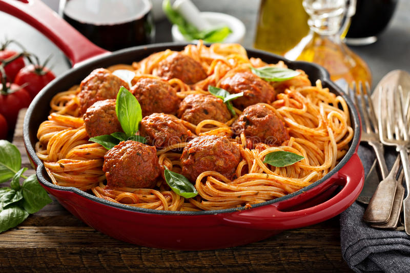 Meatballs with spaghetti