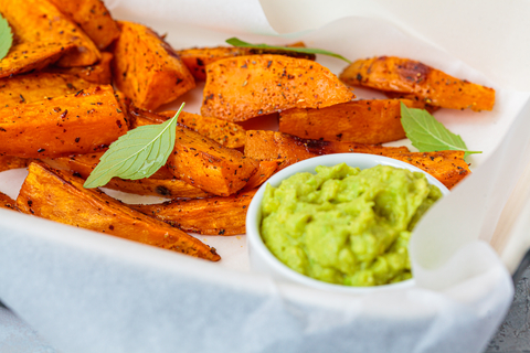 Potatoe Wedges with Guacamole